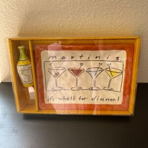 Mud Pie "Life Is Perfect" Set for martini